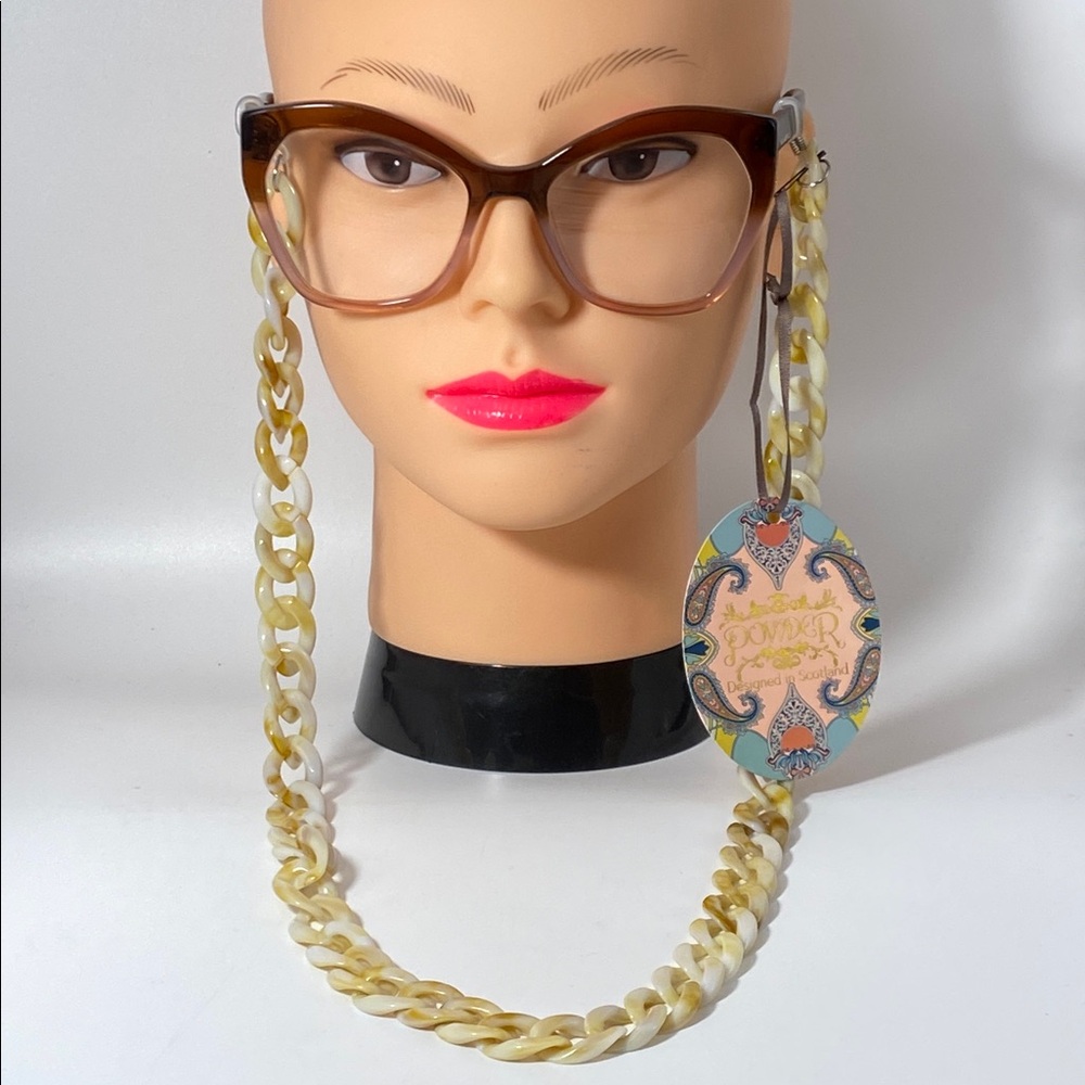 Eyeglass acrylic chain holder made in Scotland NWT